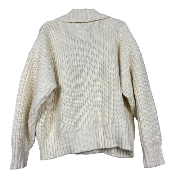 Anthropologie Double Breasted Button Chunky Knit Cardigan Sweater - Picture 3 of 8